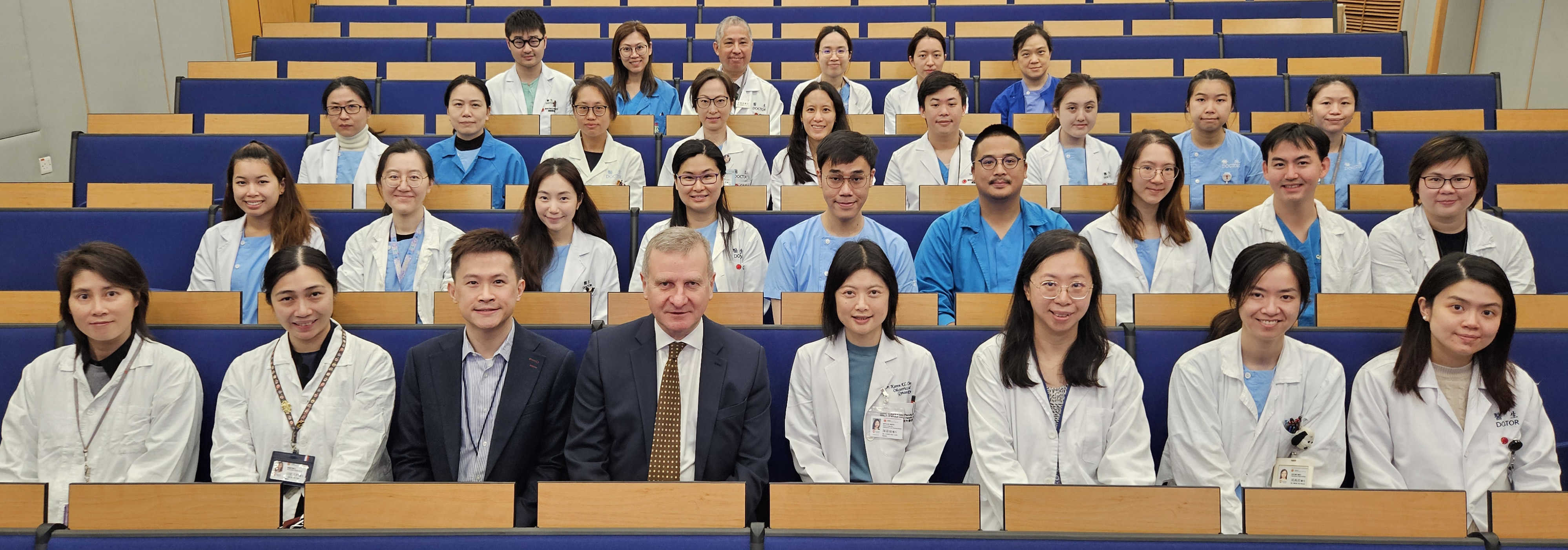 Departmental photo with Professor Christoph Lees, Professor Ma Chung Ho Kei Distinguished Lecture January 2024